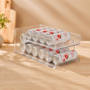Dispensador de Latas Acrílico de 2 Pisos
