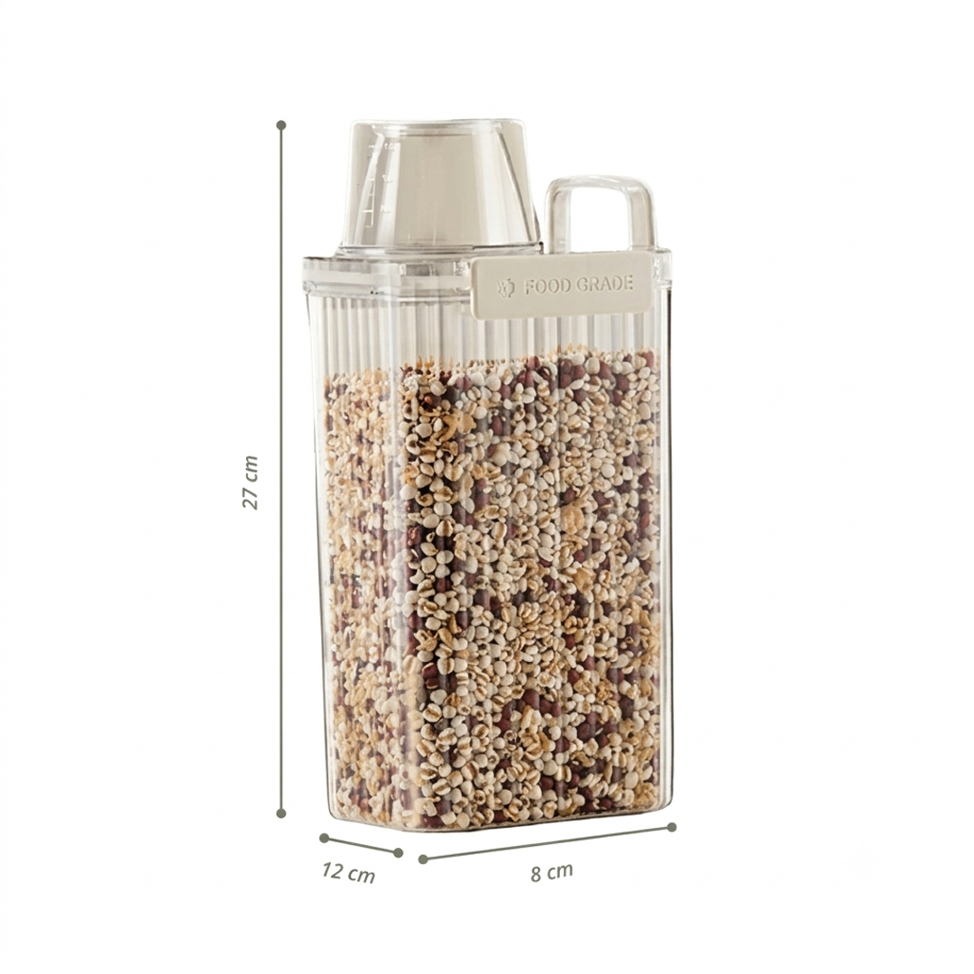 Vaso Recipiente Medidor Hermético 1800ml - Imagen 3