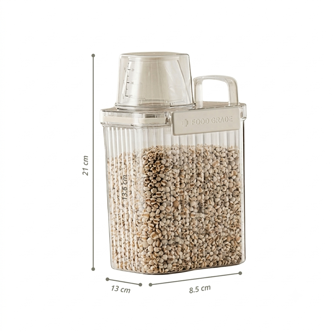 Vaso Recipiente Medidor Hermético 1300ml - Imagen 3