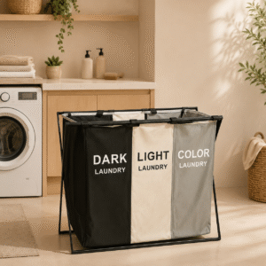 Cesta de Almacenamiento con 3 Divisiones Plegable